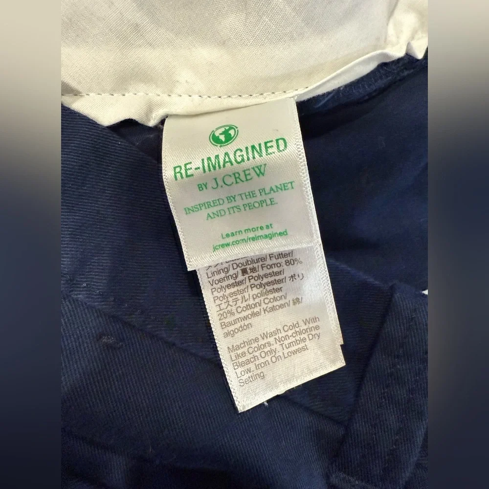 J. Crew Men’s 9” Navy Flex Chino Shorts - Size 38
